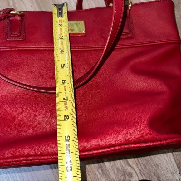 🎒TOMMY HILFIGER RED Tote bag EUC - Picture 4 of 13